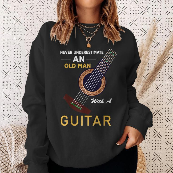 Music Band Owner Quote Guitarist Never Underestimate An Old Sweatshirt Gifts for Her