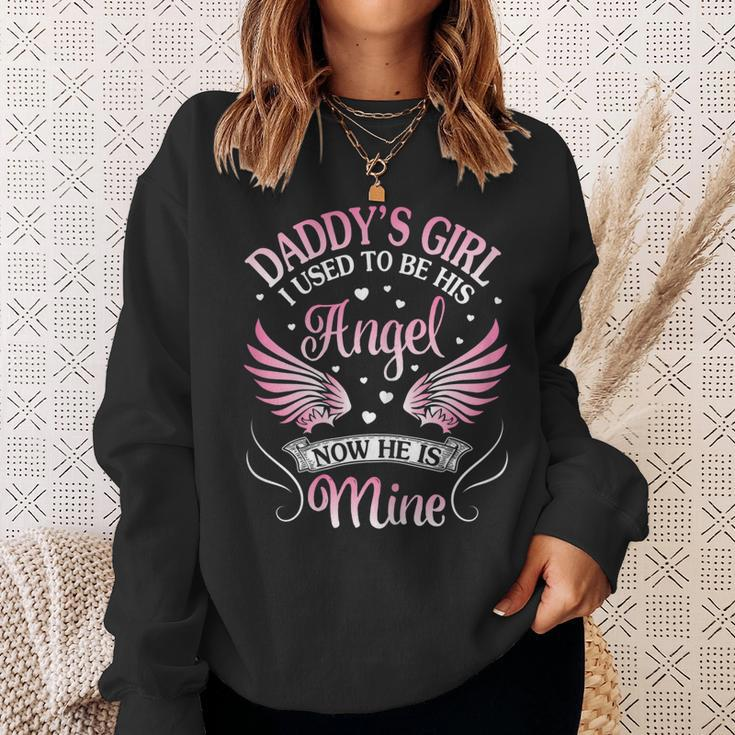 My Dad Is My Guardian Angel Daddys Girl Daughter Sweatshirt Gifts for Her