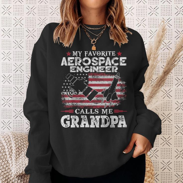 My Favorite Aerospace Engineer Calls Me Grandpa Usa Flag Gift For Mens Sweatshirt Gifts for Her