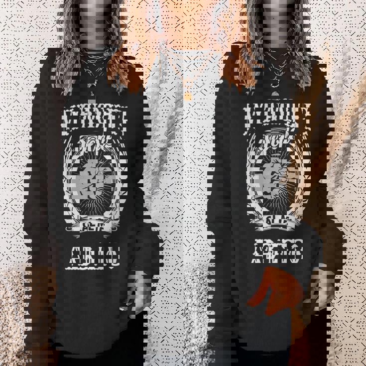 My Favorite People Call Me Abito Fist Bump Italian Grandpa Sweatshirt Gifts for Her