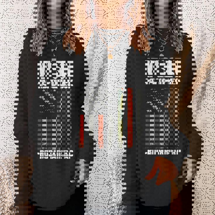 My Son Has Your Backmarinedad Camouflage Sweatshirt Gifts for Her My Son Has Your Backmarinedad Camouflage Sweatshirt Gifts for Her