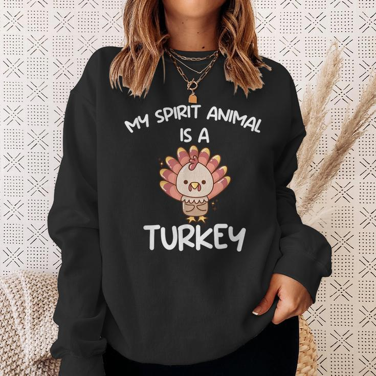 My Spirit Animal Is A Turkey Turkey Farmer Sweatshirt Gifts for Her