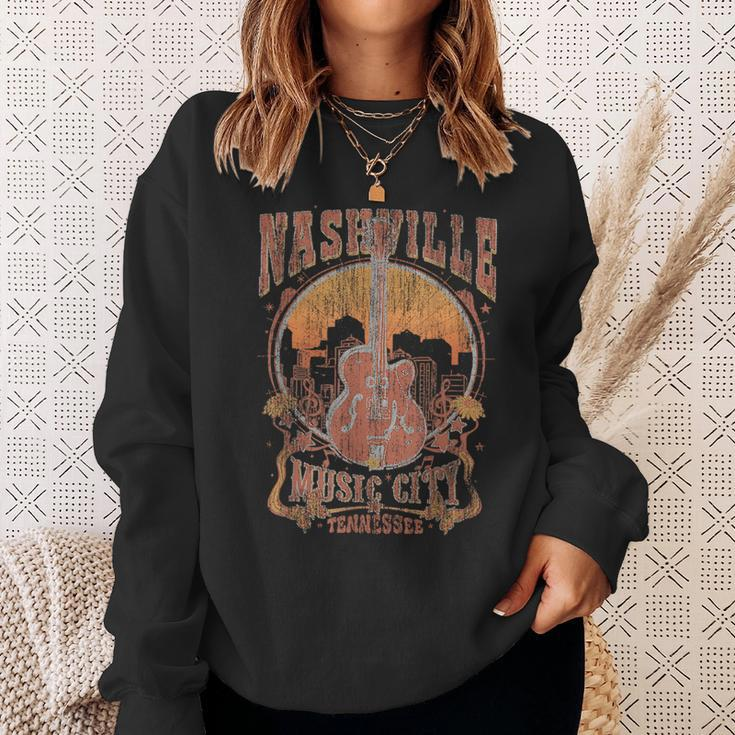 Nashville Tennessee Guitar Country Music City Guitarist Gift Sweatshirt Gifts for Her