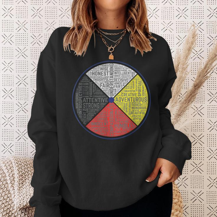 Native American Indian Words Of The Medicine Wheel Spiritual Sweatshirt Gifts for Her