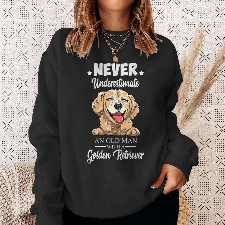 Never Underestimate Golden Retreiver Hound Dog Owner Gift Gift For Mens Sweatshirt Gifts for Her