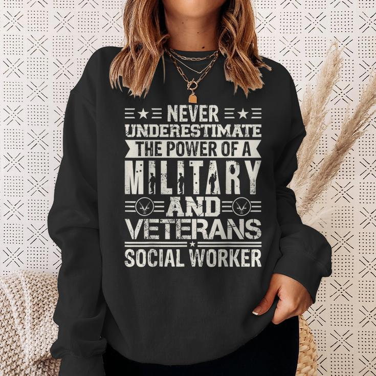 Never Underestimate The Power Of A Military And Veterans Sweatshirt Gifts for Her