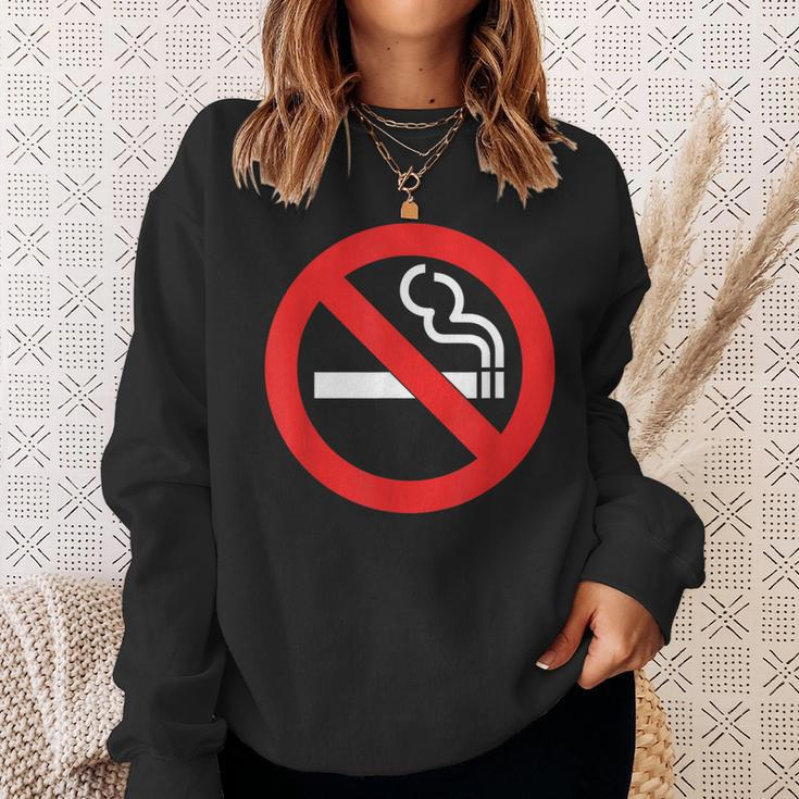 No Smoking Symbol Sweatshirt Gifts for Her