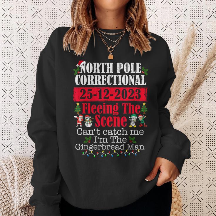 North Pole Correctional Fleeing The Scene Can't Catch Me Sweatshirt Gifts for Her