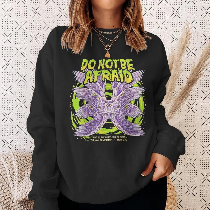 Do Not Be Afraid Realistic Angel Grunge Creepy Gothic Back Sweatshirt Gifts for Her