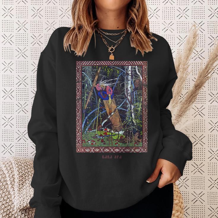 Occult Baba Yaga Russia Horror Gothic Grunge Satan Vintage Russia Sweatshirt Gifts for Her