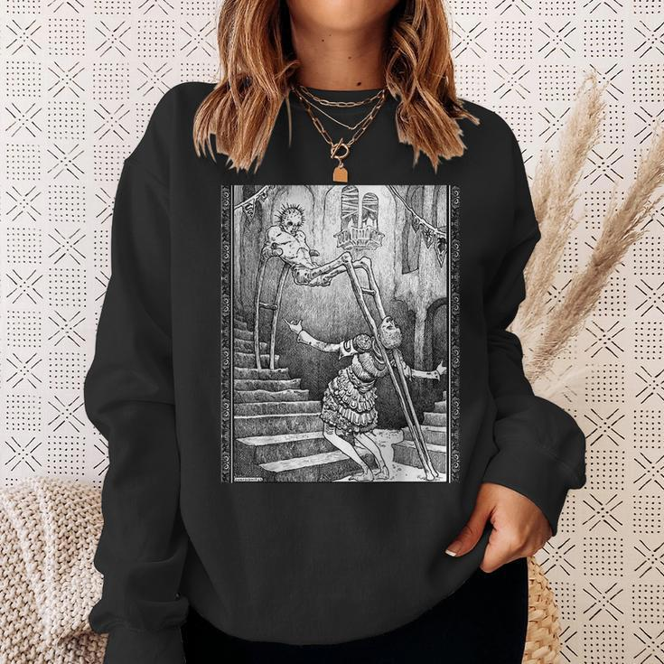 Occult Gothic Dark Aesthetic Satanic Macabre Horror Emo Goth Sweatshirt Gifts for Her