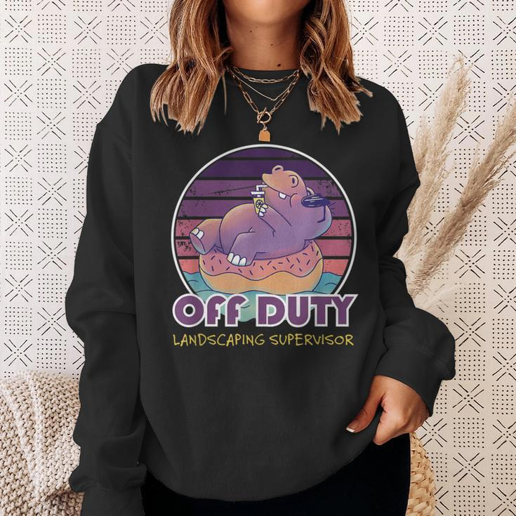 Off Duty Landscaping Supervisor Job Coworker Sweatshirt Gifts for Her