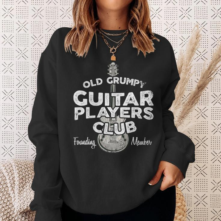 Old Grumpy Guitar Players Club Founding Member Guitar Funny Gifts Sweatshirt Gifts for Her