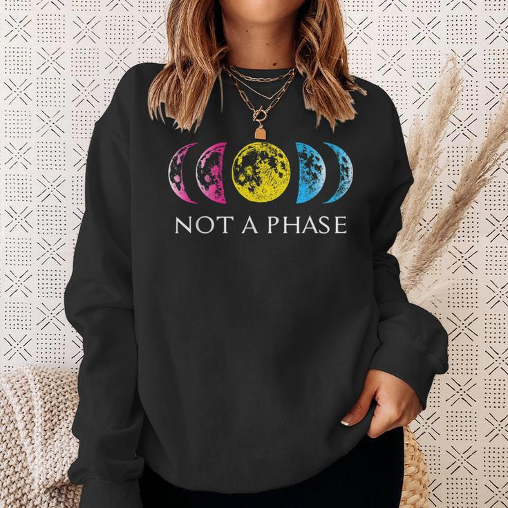 Pansexual Pride Not A Phase Moon Design For Pansexual Sweatshirt Gifts for Her
