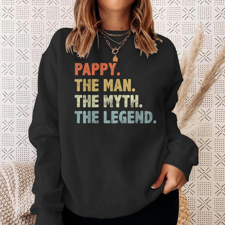 Pappy The Man Myth Legend Fathers Day Funny Grandpa Pappy Sweatshirt Gifts for Her
