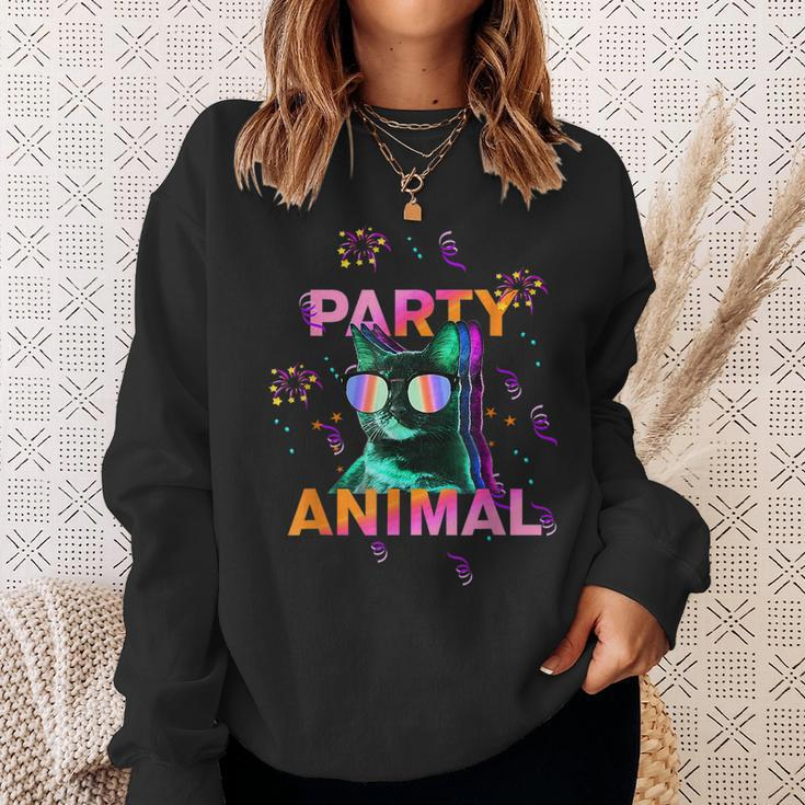 Party Cat Lover Party Animal Cool Cat Pet Lover Sweatshirt Gifts for Her