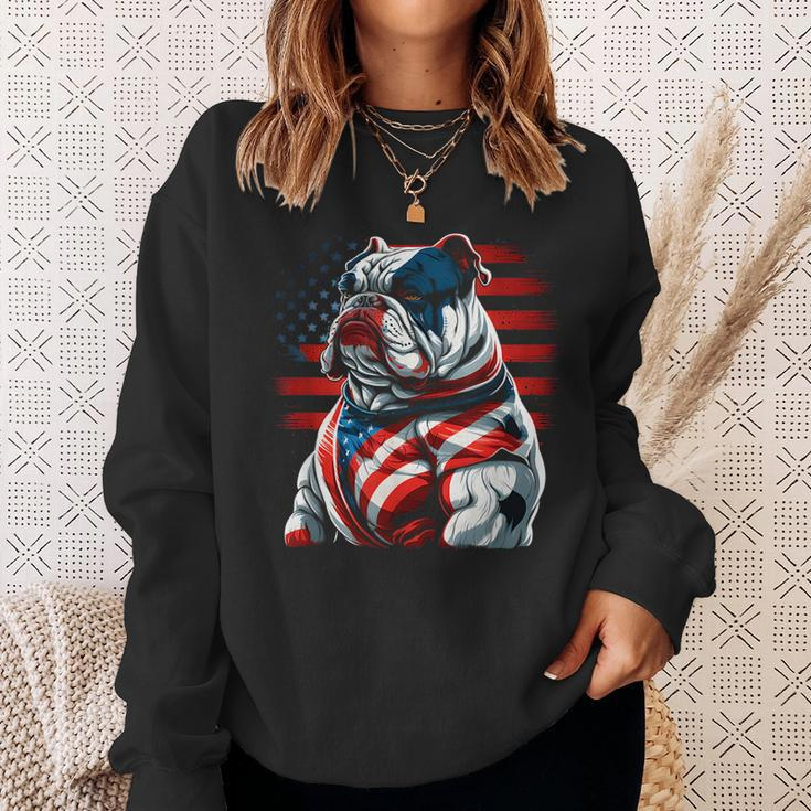 Patriotic Dog 4Th Of July Funny Bulldog Lover Patriotic Funny Gifts Sweatshirt Gifts for Her