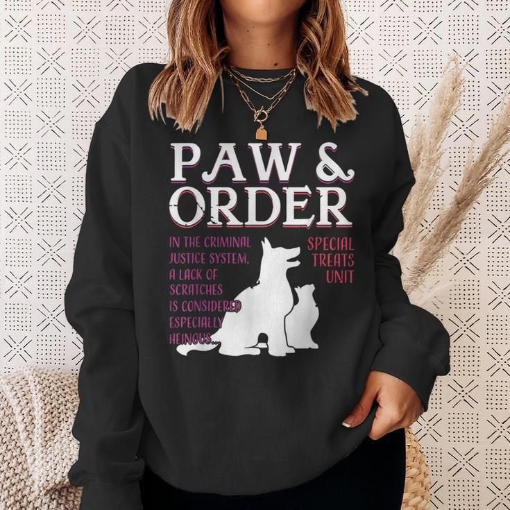 Paw And Order Special Feline Unit Pets Training Dog Cat Sweatshirt Gifts for Her
