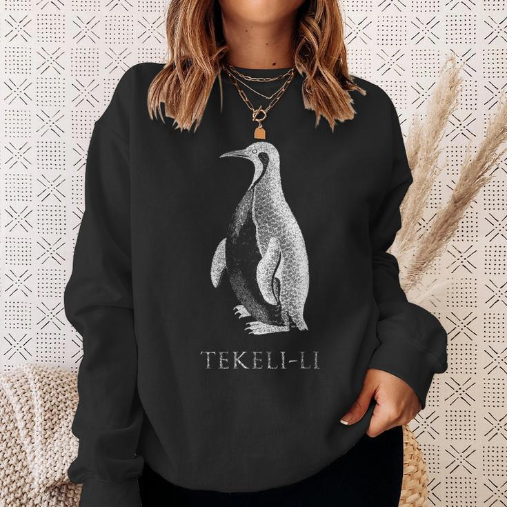 Penguin Tekelili Mountains Of Madness Cosmic Horror Fun Kid Penguin Sweatshirt Gifts for Her