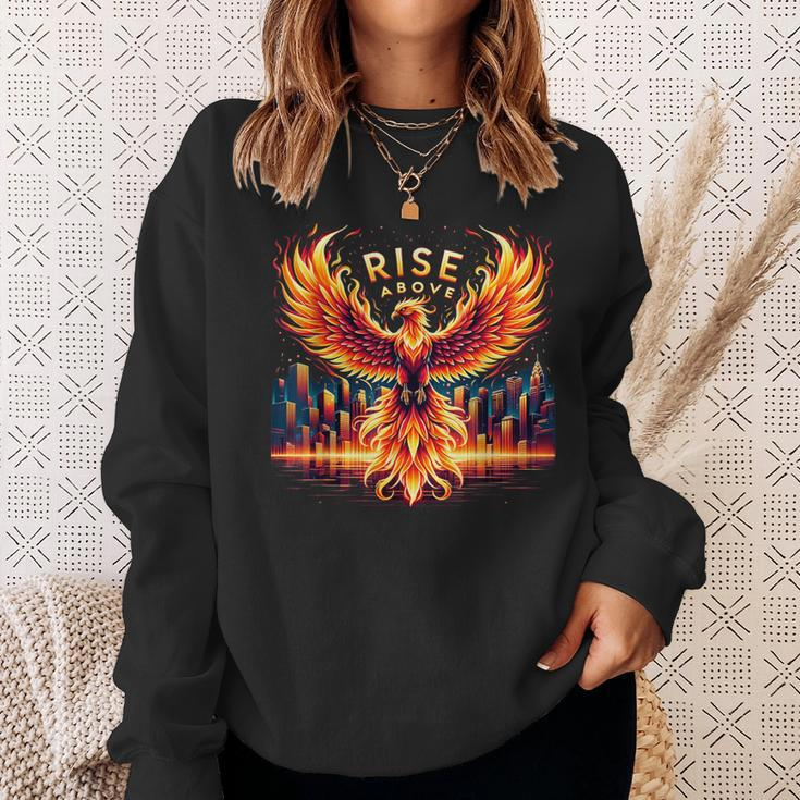 Phoenix Fire Mythical Bird Inspirational Motivational Sweatshirt Gifts for Her