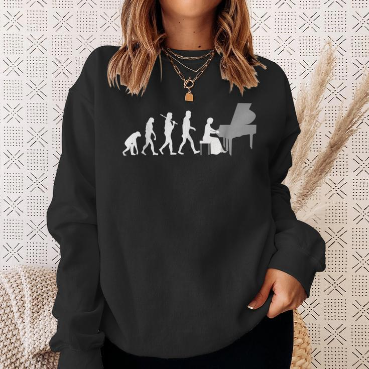 Piano Player Evolution Funny Music Piano Funny Gifts Sweatshirt Gifts for Her