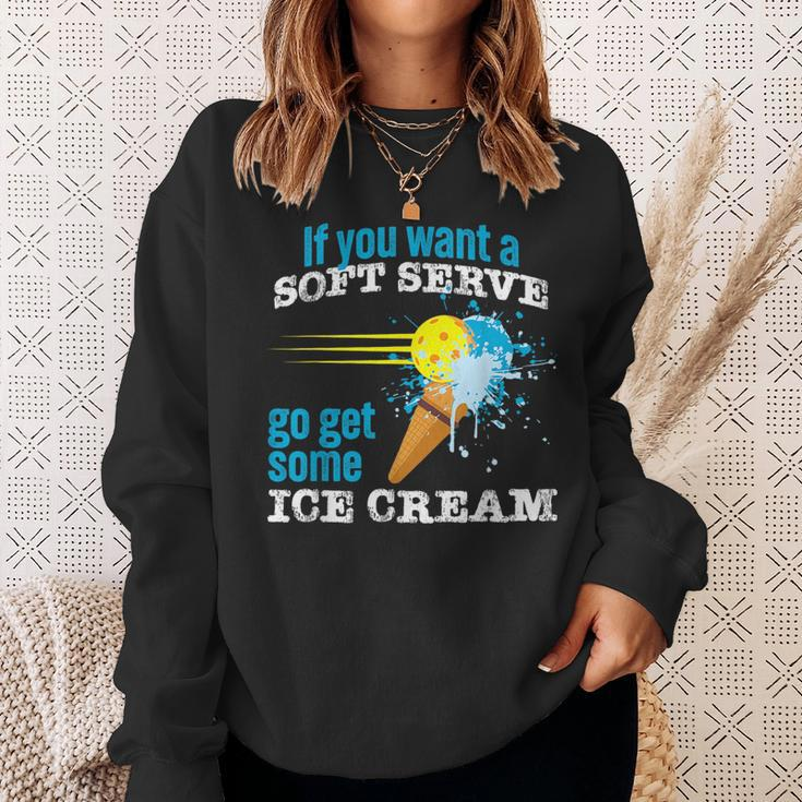 Pickleball Soft Serve Ice Cream Slam Funny Pickleball Sweatshirt Gifts for Her
