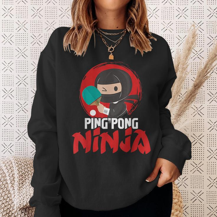 Ping Pong Ninja - Table Tennis Player Paddler Sports Lover Sweatshirt Gifts for Her