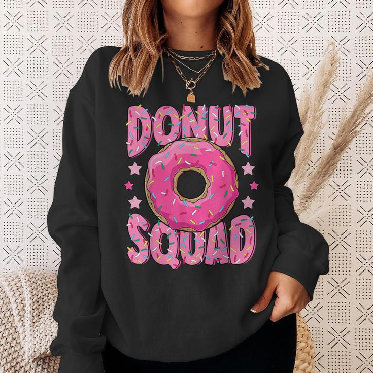 Pink Donut Squad Sprinkles Donut Lover Matching Donut Party Sweatshirt Gifts for Her