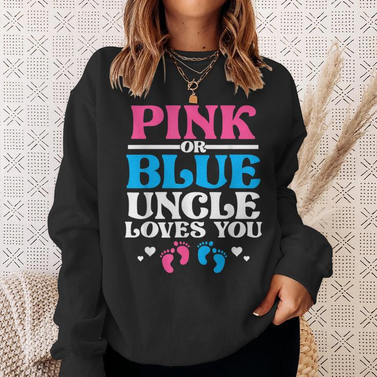 Pink Or Blue Uncle Loves You Sweatshirt Gifts for Her
