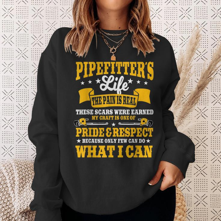 Pipefitter Steamfitter Tradesman Plumber Piping System Sweatshirt Gifts for Her