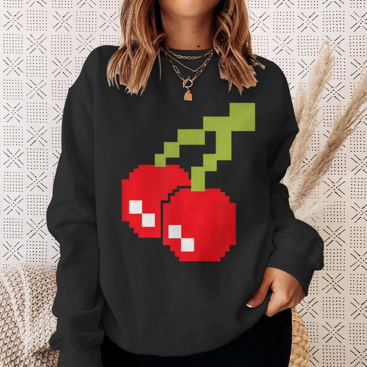 Pixel Cherries 80S Video Game Halloween Costume Easy Group Sweatshirt Gifts for Her