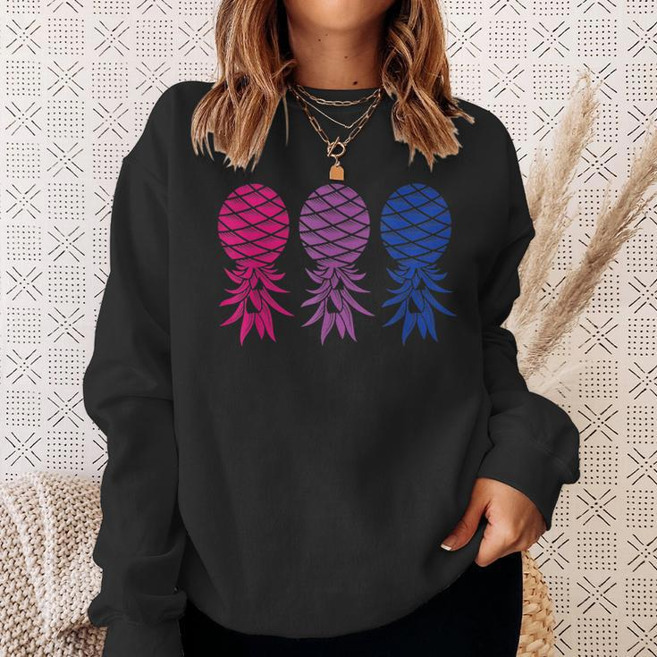 Polyamory And Upside Down Pineapple Bisexual Lgbt Sweatshirt Gifts for Her
