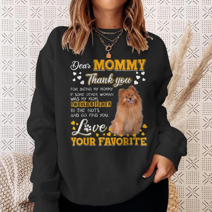 Pomeranian Dear Mommy Thank You For Being My Mommy Sweatshirt Gifts for Her