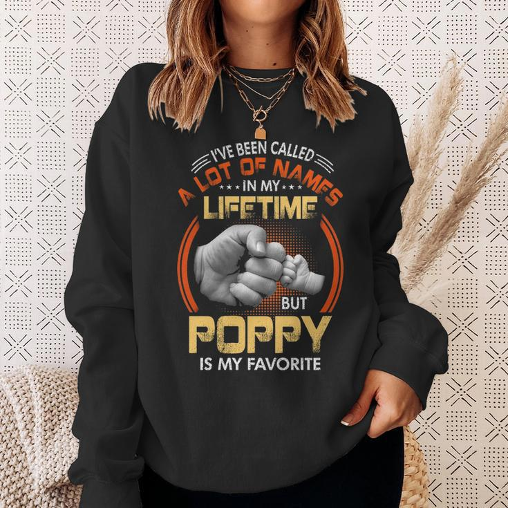 Poppy Grandpa Gift A Lot Of Name But Poppy Is My Favorite Sweatshirt Gifts for Her