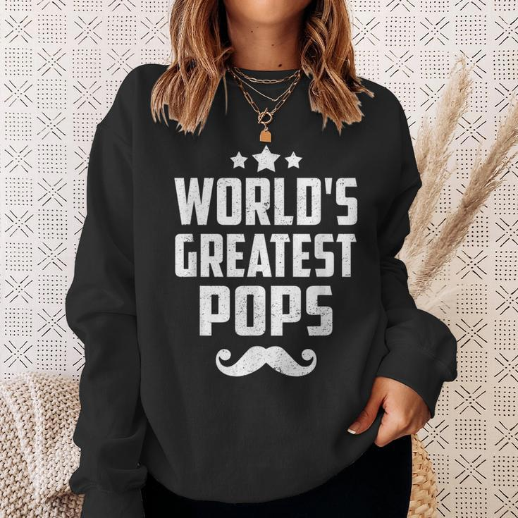 Pops Grandpa Gifts Worlds Greatest Pops Gift For Mens Sweatshirt Gifts for Her