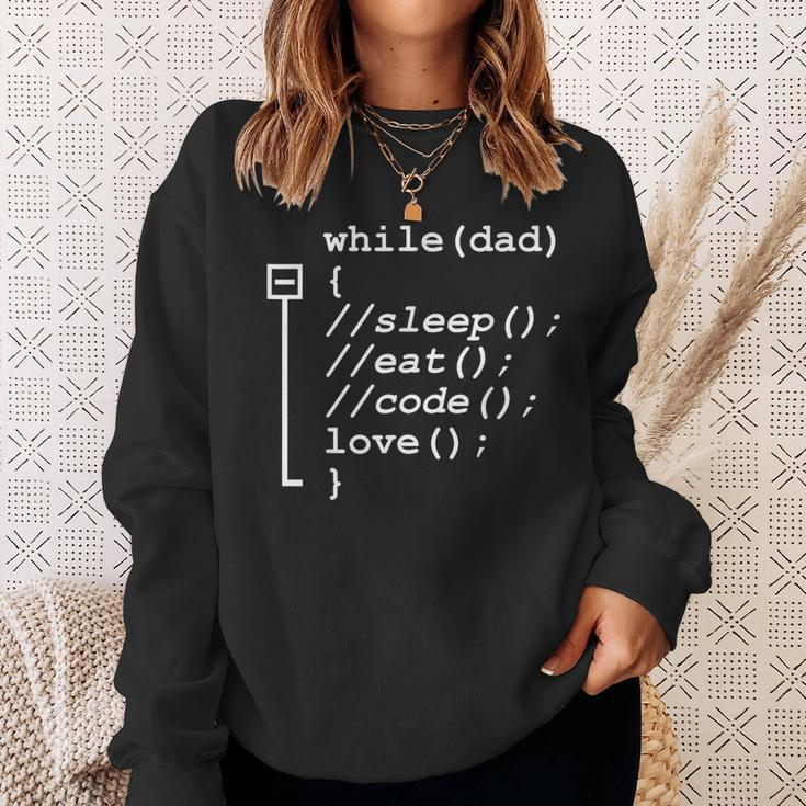 Programmer Dad Sleep Eat Code Father's Day Sweatshirt Gifts for Her
