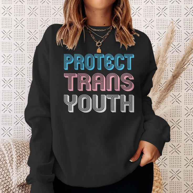 Protect Trans Youth Kids Transgender Lgbt Pride Sweatshirt Gifts for Her