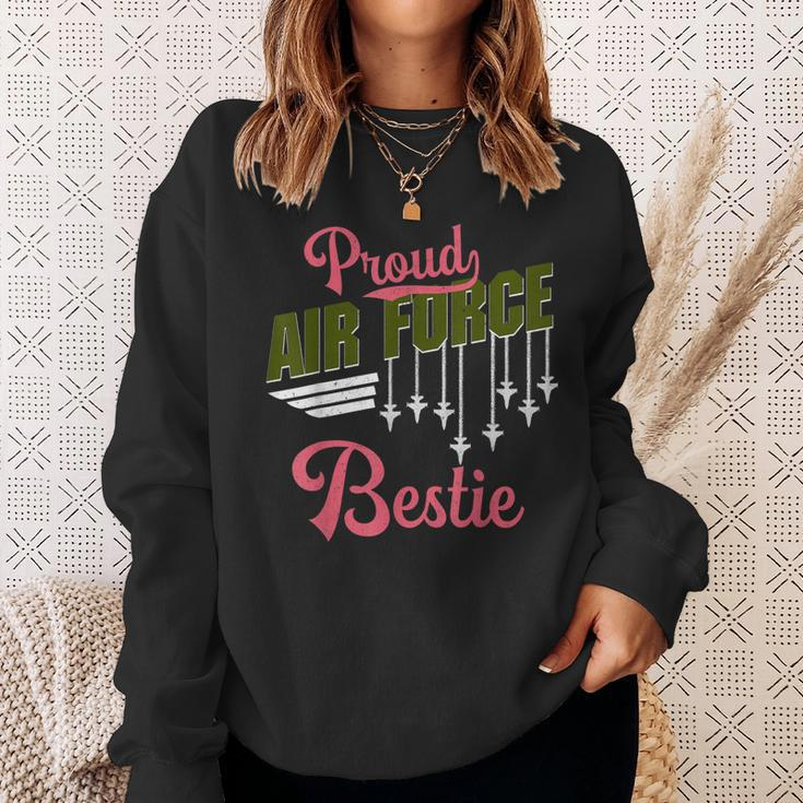 Proud Air Force Bestie Best Friend Pride Military Family Sweatshirt Gifts for Her