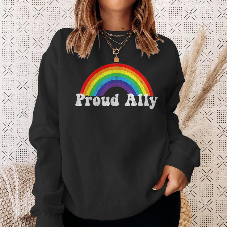 Proud Ally Lgbtq Lesbian Gay Bisexual Trans Pan Queer Gift Sweatshirt Gifts for Her
