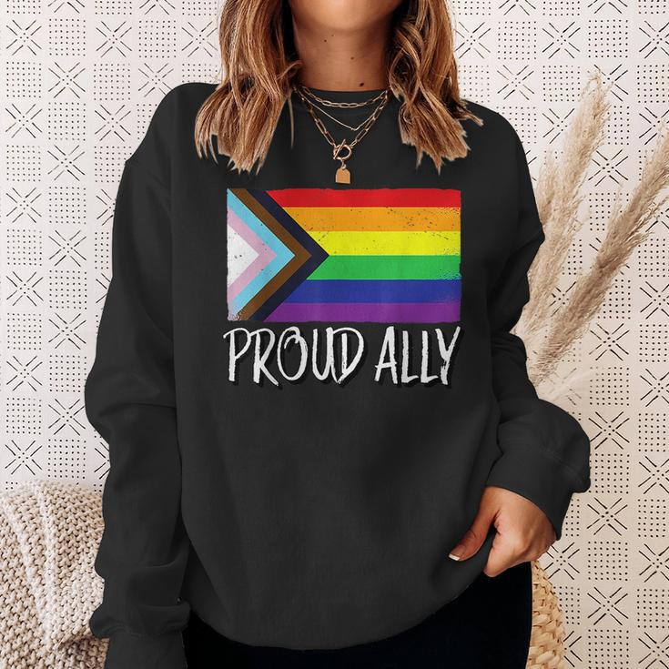 Proud Ally Pride Month Lgbt Transgender Flag Gay Lesbian Sweatshirt Gifts for Her