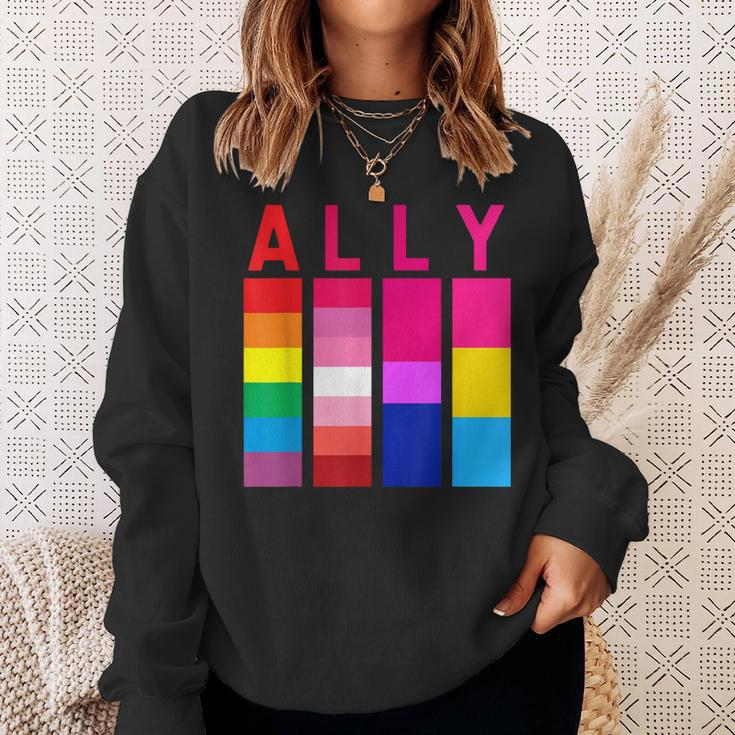 Proud Ally Pride Rainbow Lgbt Ally Sweatshirt Gifts for Her