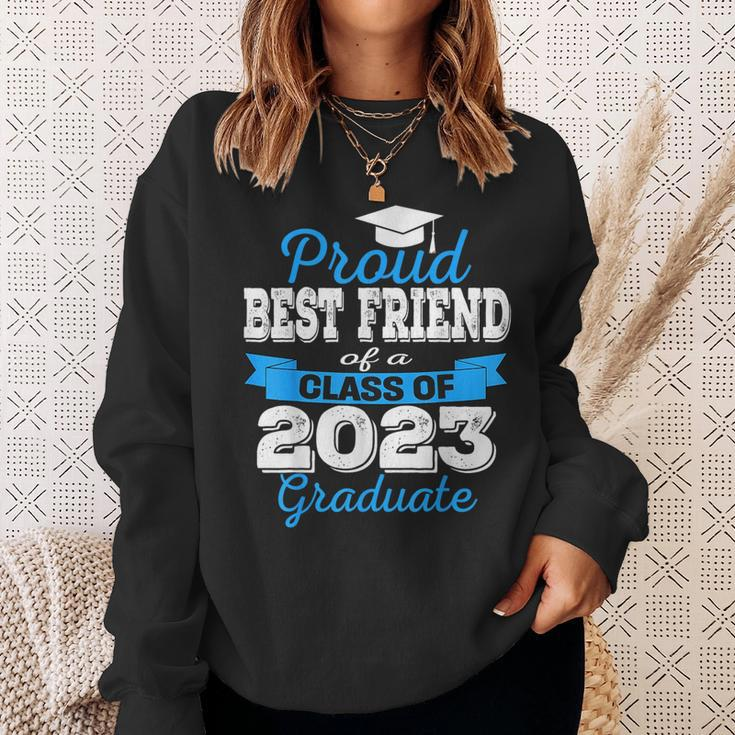 Proud Best Friend Of 2023 Graduate Awesome Family College Sweatshirt Gifts for Her
