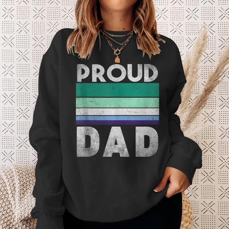Proud Dad Mlm Pride Lgbt Ally Funny Gay Male Mlm Flag Sweatshirt Gifts for Her