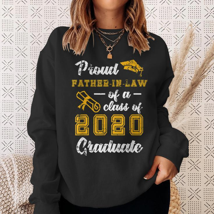 Proud Fatherinlaw Of 2020 College Graduate Senior Yellow Gift For Mens Sweatshirt Gifts for Her