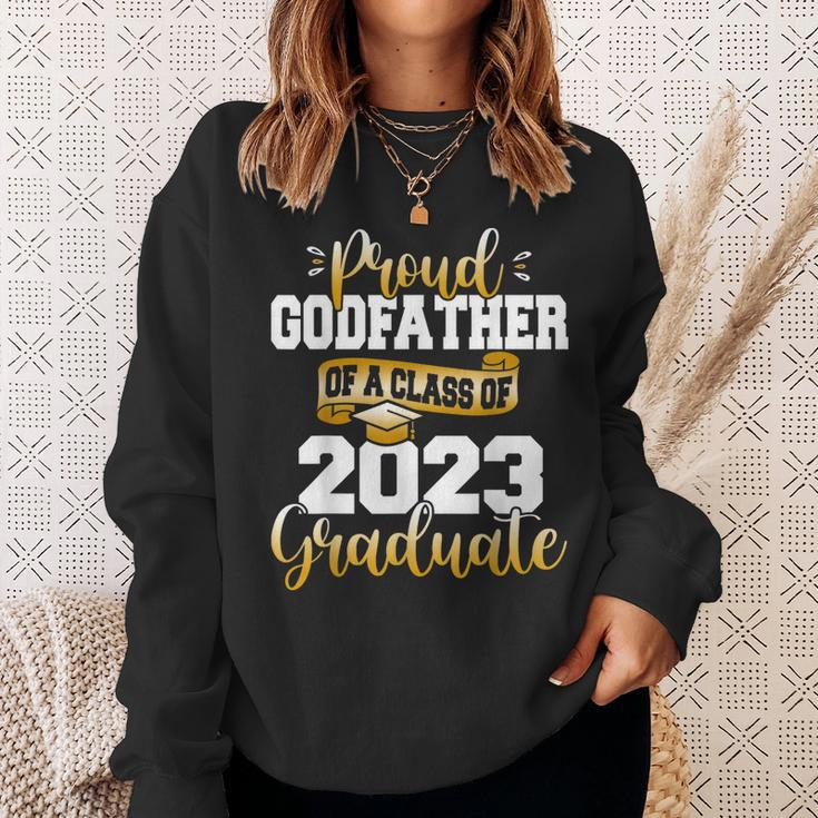 Proud Godfather Of A 2023 Graduate Funny Class Of 23 Senior Sweatshirt Gifts for Her