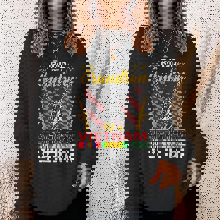 Proud Grandson Of A Vietnam Veteran| Proud Vietnam Veterans Sweatshirt Gifts for Her