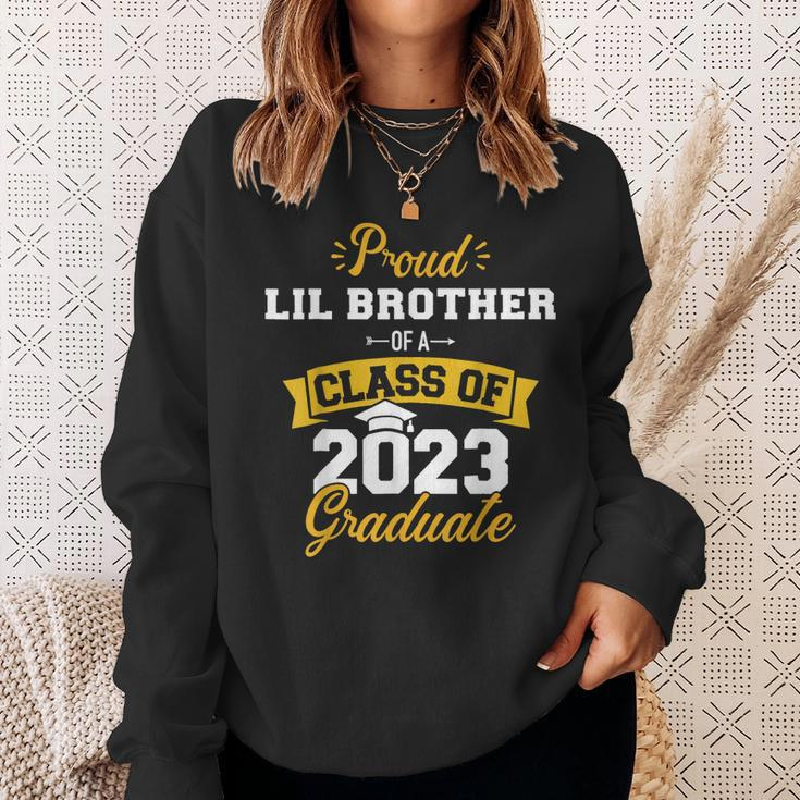 Proud Lil Brother Class Of 2023 Graduate Senior Graduation Sweatshirt Gifts for Her