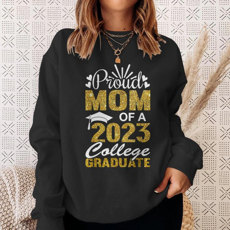 Proud Mom Of A 2023 College Graduate Fun Graduation Sweatshirt Gifts for Her