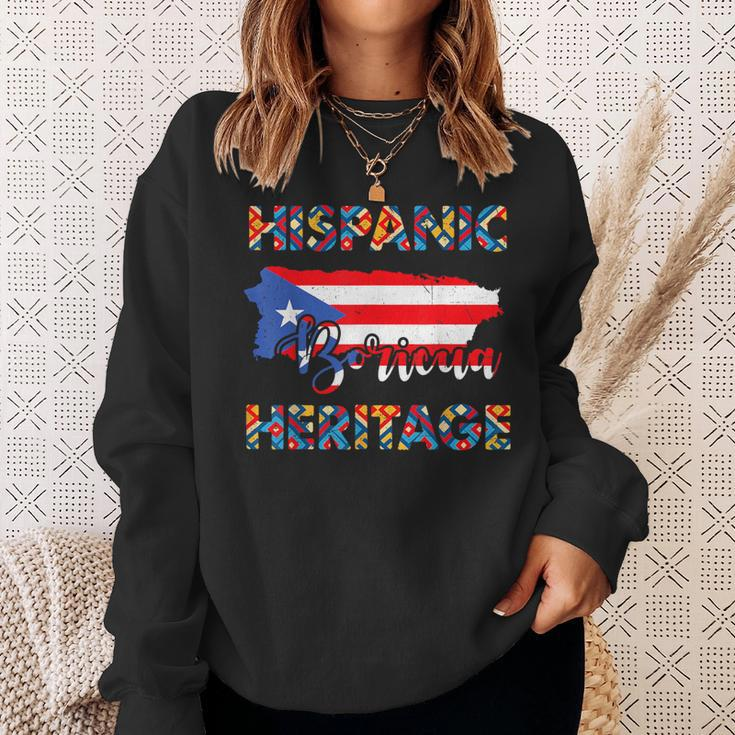 Puerto Rico Flag Hispanic Heritage Boricua Rican Sweatshirt Gifts for Her