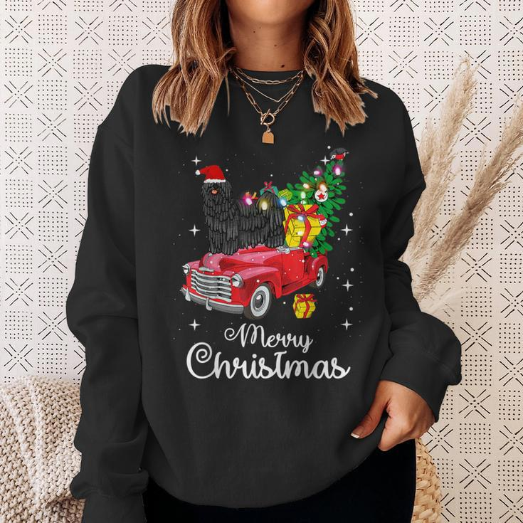 Puli Ride Red Truck Christmas Pajama Dog Sweatshirt Gifts for Her